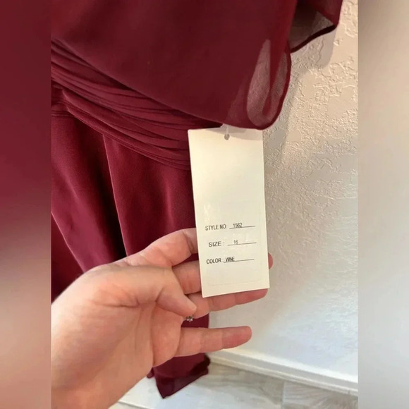 Allure Bridals Bridesmaids Dress in Wine - Picture 4 of 9